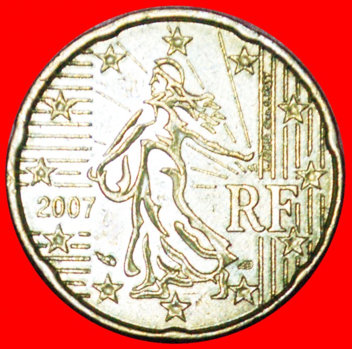  + NORDISCHES GOLD (2007-2019): FRANKREICH ★ 20 EURO CENT 2007! OHNE VORBEHALT!   