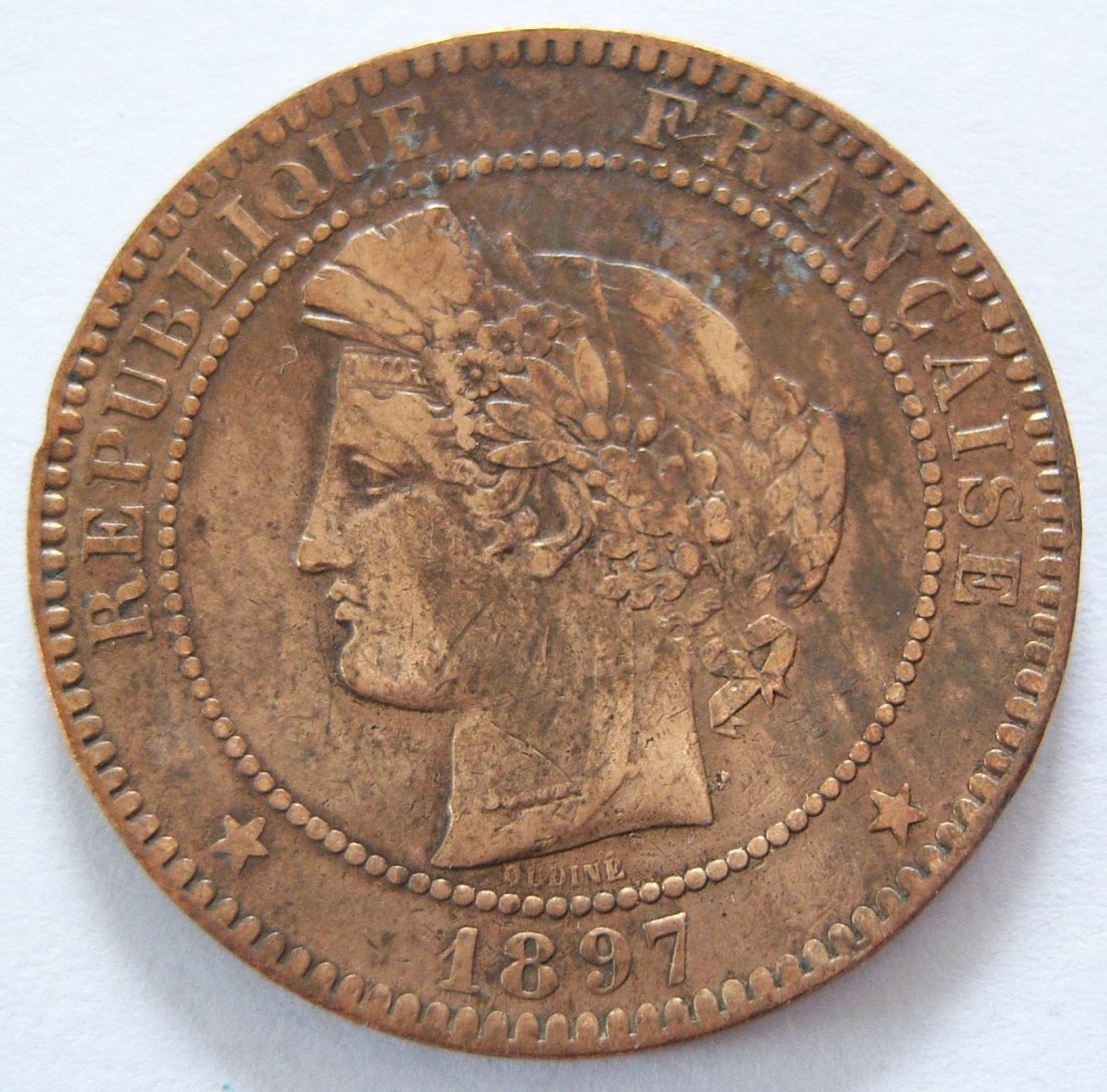  Frankreich 10 Centimes 1897 A   