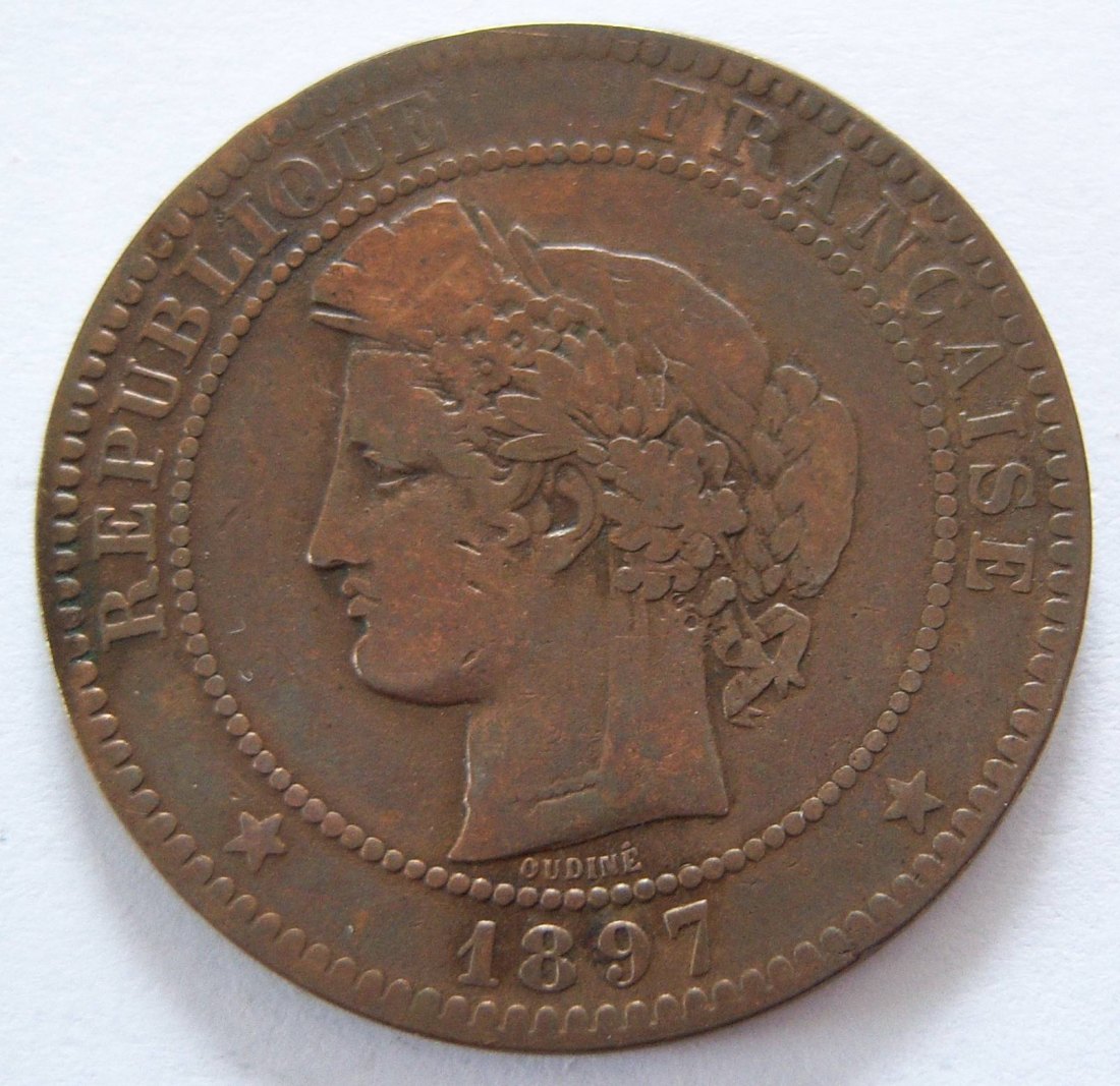  Frankreich 10 Centimes 1897 A   