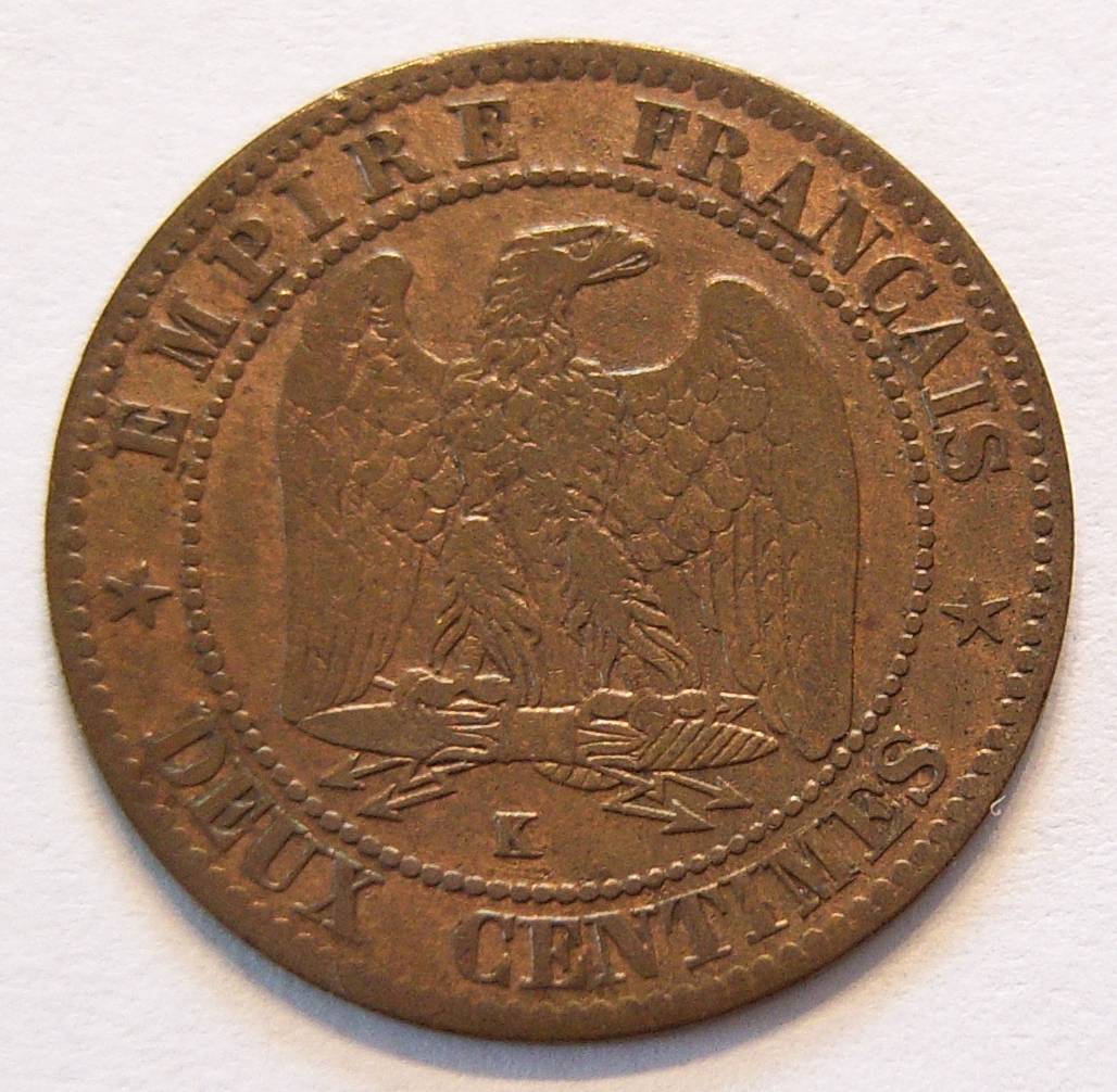  Frankreich 2 Centimes 1862 K   