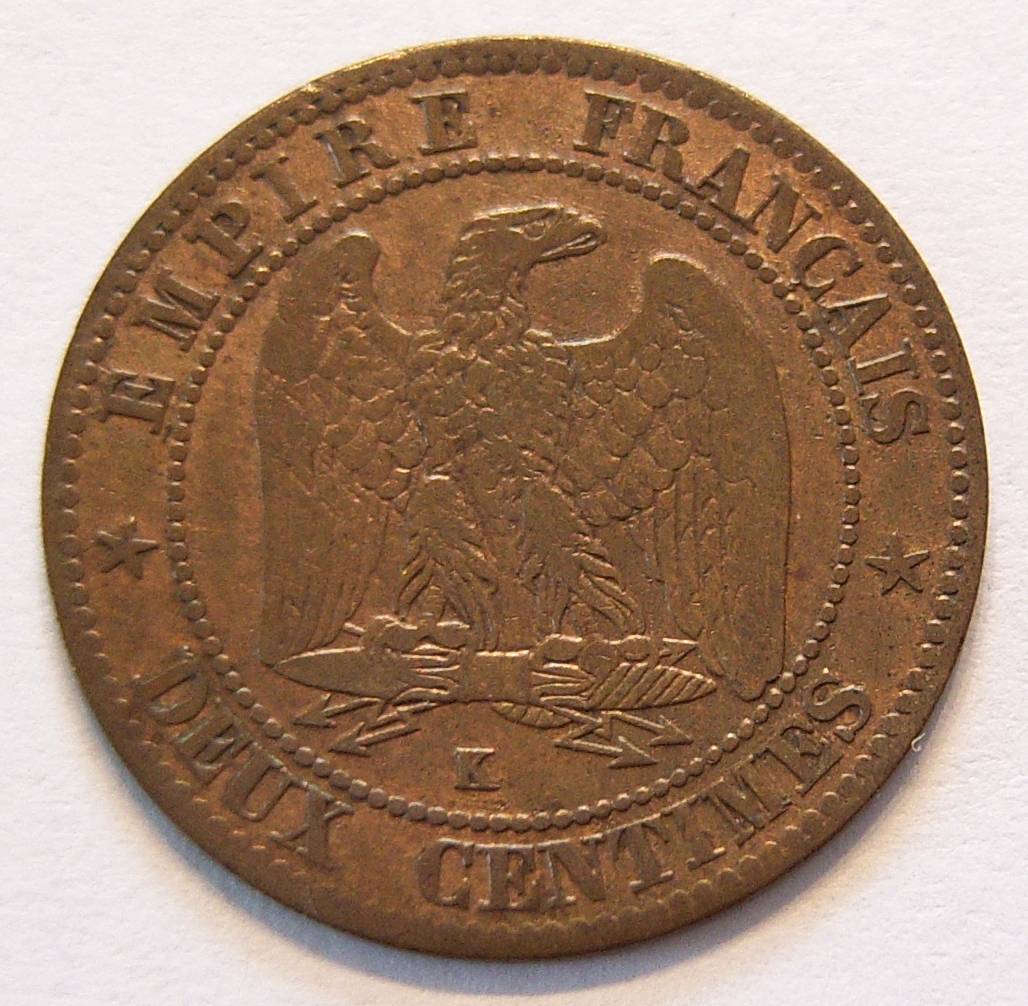  Frankreich 2 Centimes 1862 K   