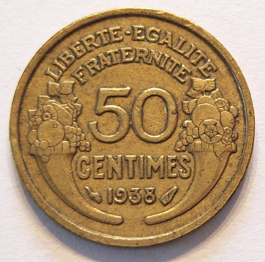  Frankreich 50 Centimes 1938   