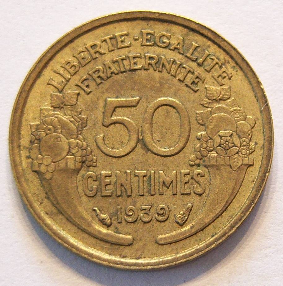  Frankreich 50 Centimes 1939   