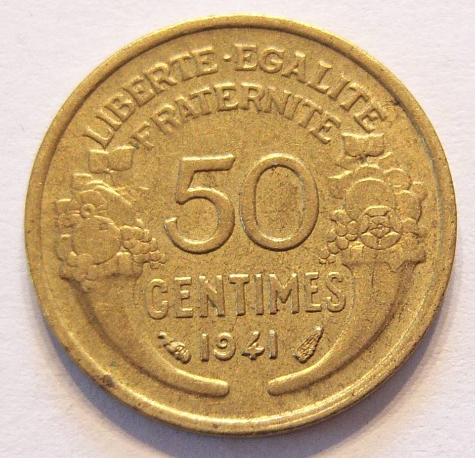  Frankreich 50 Centimes 1941   