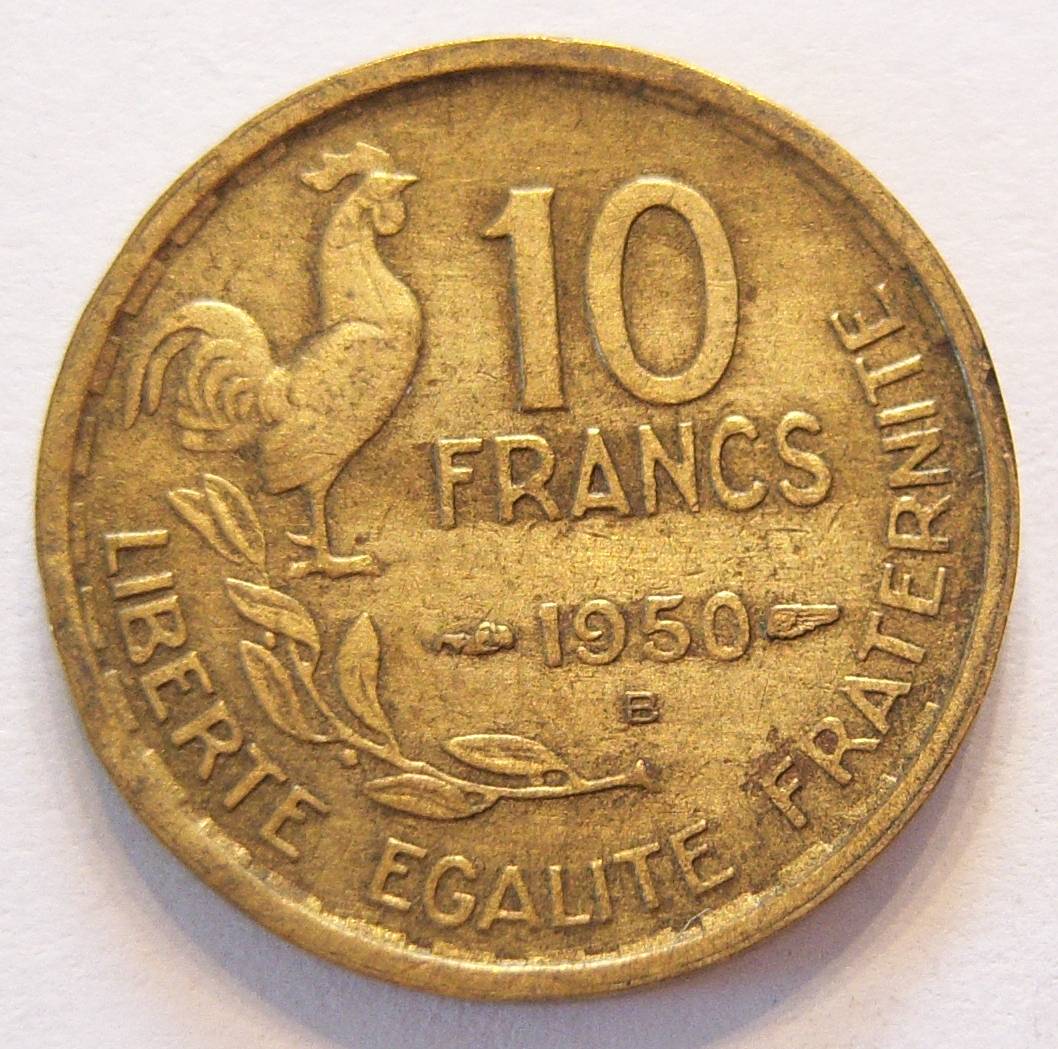  Frankreich 10 Francs 1950 B   