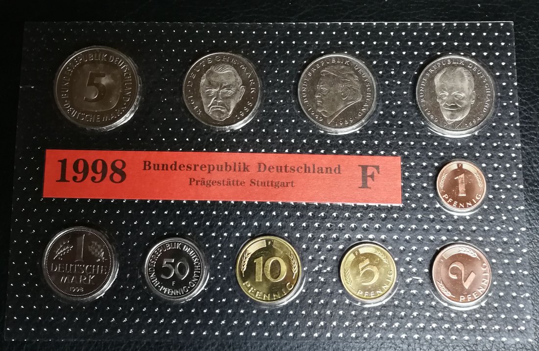  1998 F BRD KMS Kursmünzensatz ST Orginal Bad Homburg   