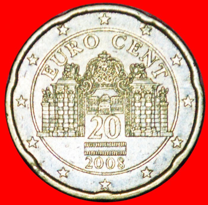 + NORDISCHES GOLD (2008-2020): ÖSTERREICH ★ 20 EURO CENT 2008! OHNE VORBEHALT!