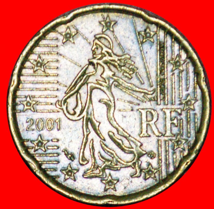 + NORDISCHES GOLD (1999-2006): FRANKREICH ★ 20 EURO CENT 2001! OHNE VORBEHALT!