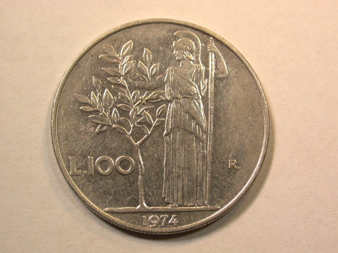  D09  Italien  100 Lire in ss-vz   Originalbilder   