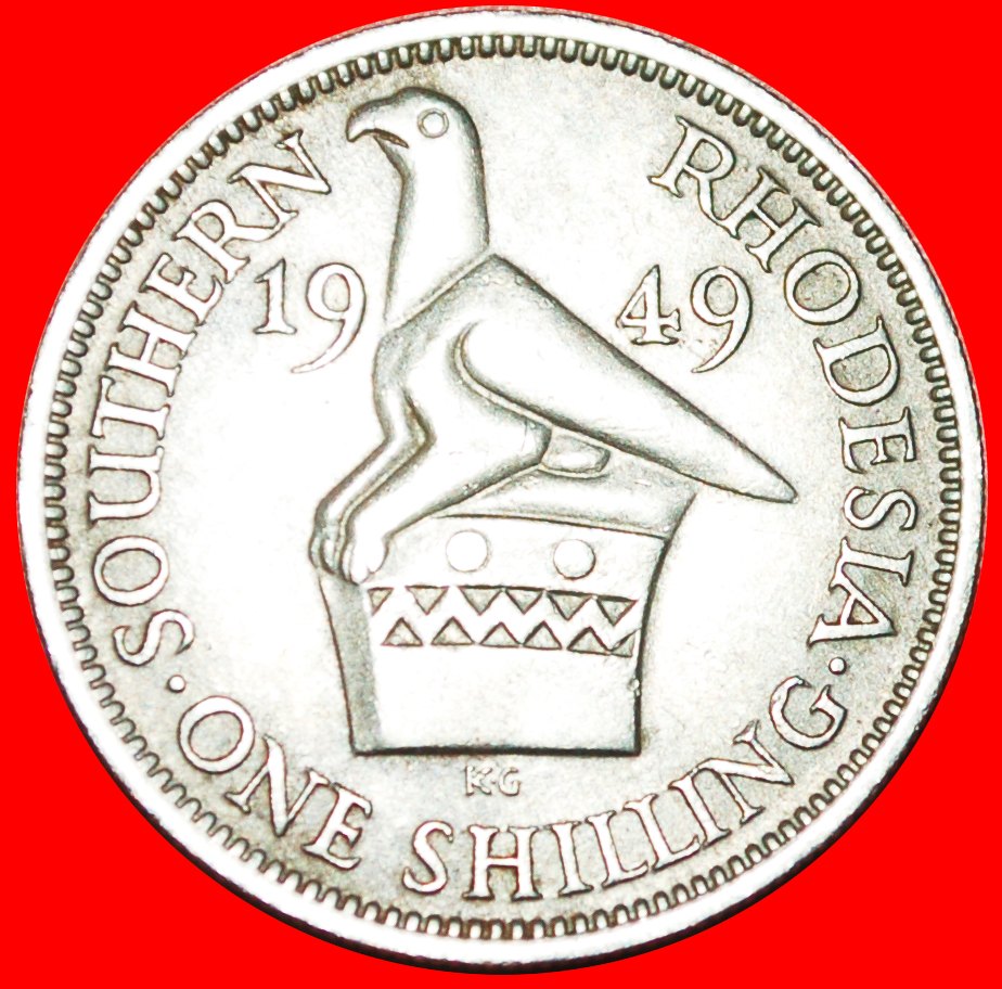 √ ZIMBABWE BIRD (1948-1952): SOUTHERN RHODESIA ★ 1 SHILLING 1949! LOW START★ NO RESERVE!