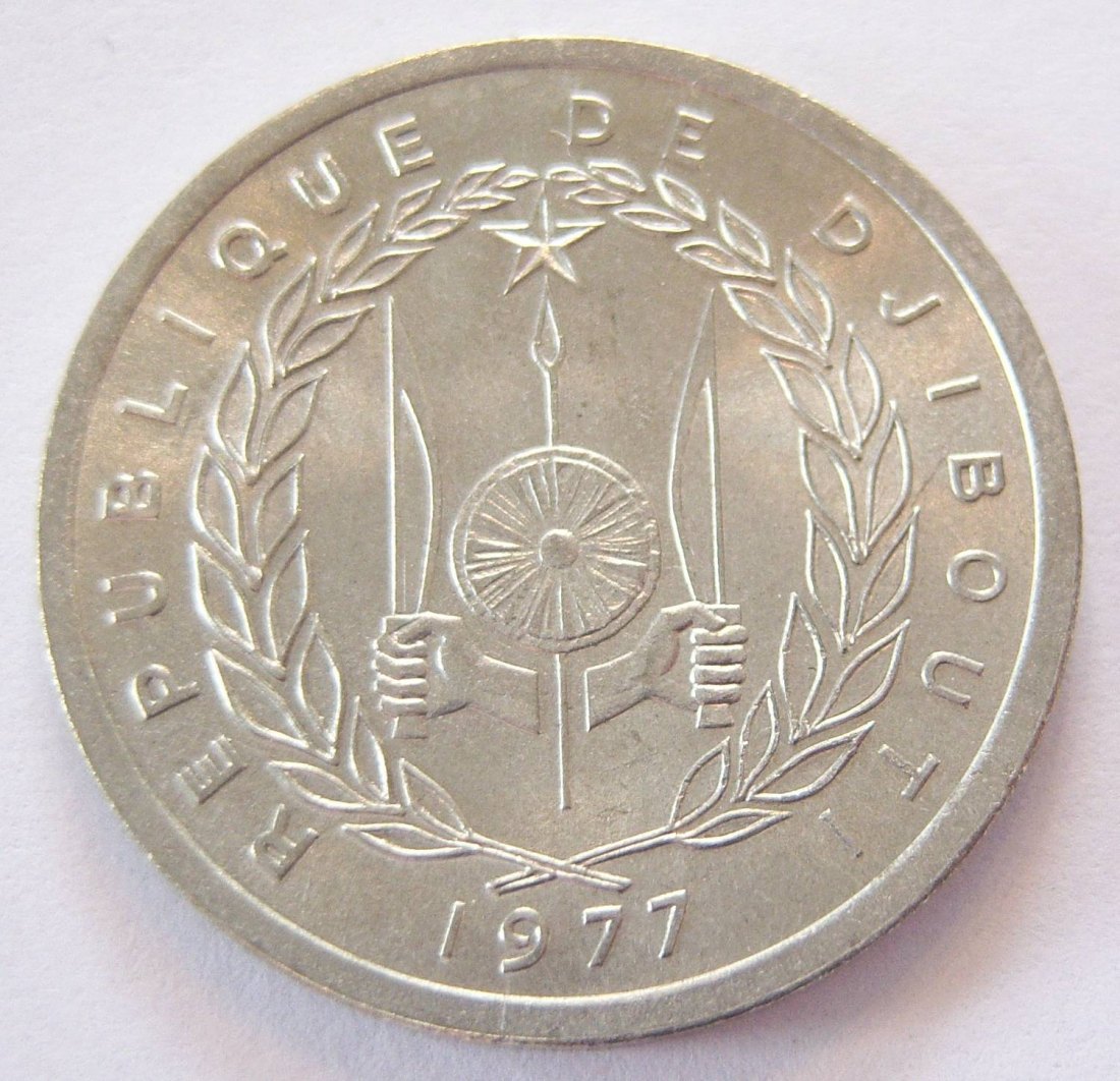  Djibouti Dschibuti 2 Francs 1977 Auflage nur 200.000 Ex.   