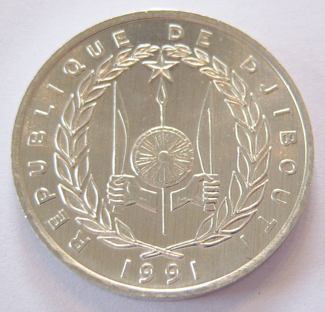  Djibouti Dschibuti 5 Francs 1991   