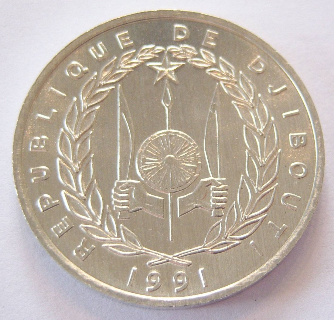  Djibouti Dschibuti 5 Francs 1991   