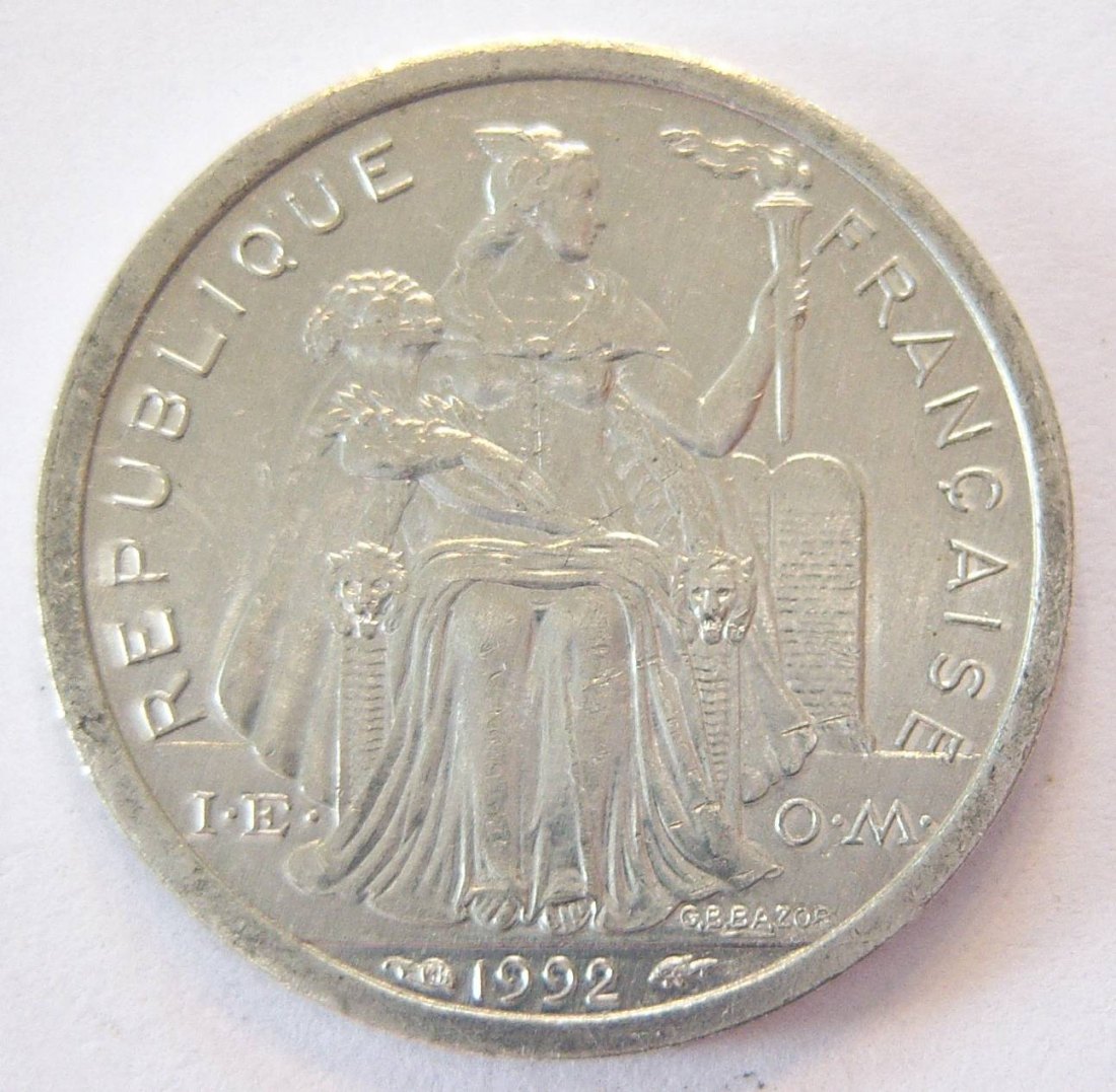  Französisch Polynesien 1 Franc 1992 Alu   