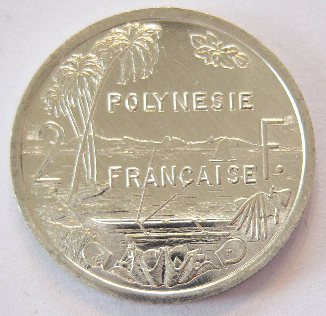  Französisch Polynesien 2 Francs 1991 Alu   