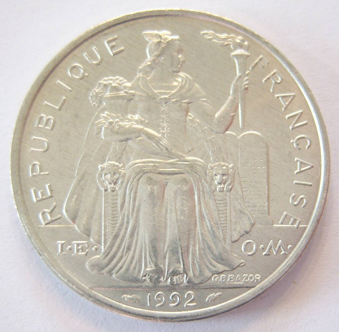  Französisch Polynesien 5 Francs 1992 Alu   