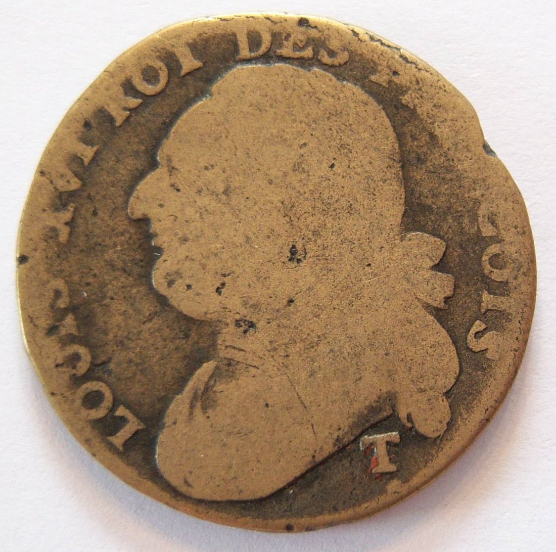  Frankreich Louis XVI. 12 Deniers 1792 T   