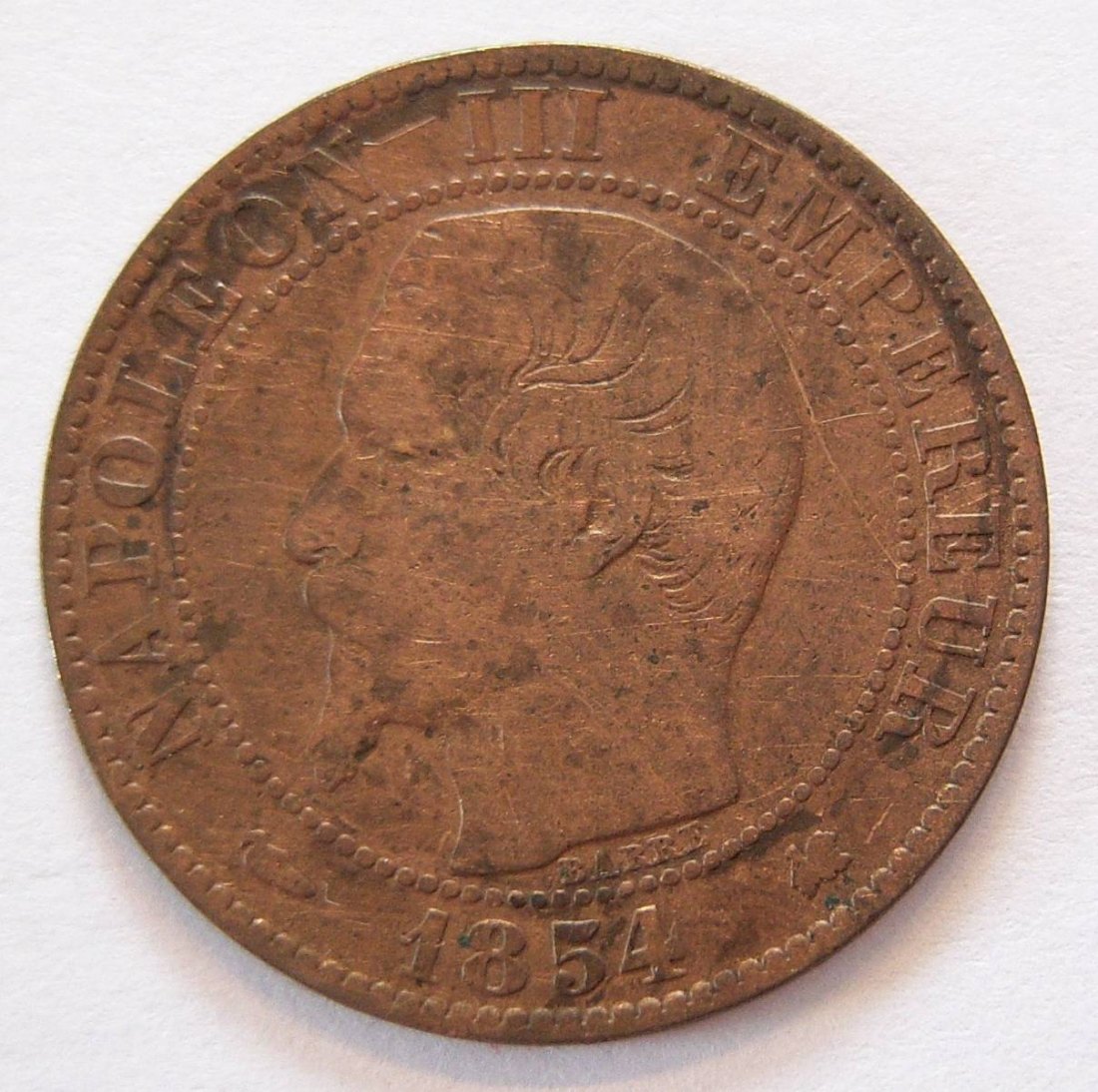  Frankreich Cinq 5 Centimes 1854 K   