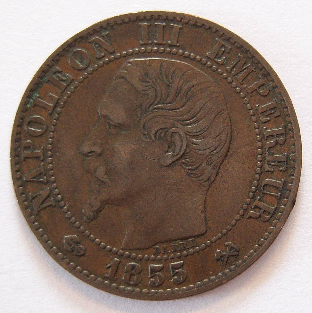  Frankreich Cinq 5 Centimes 1855 B   
