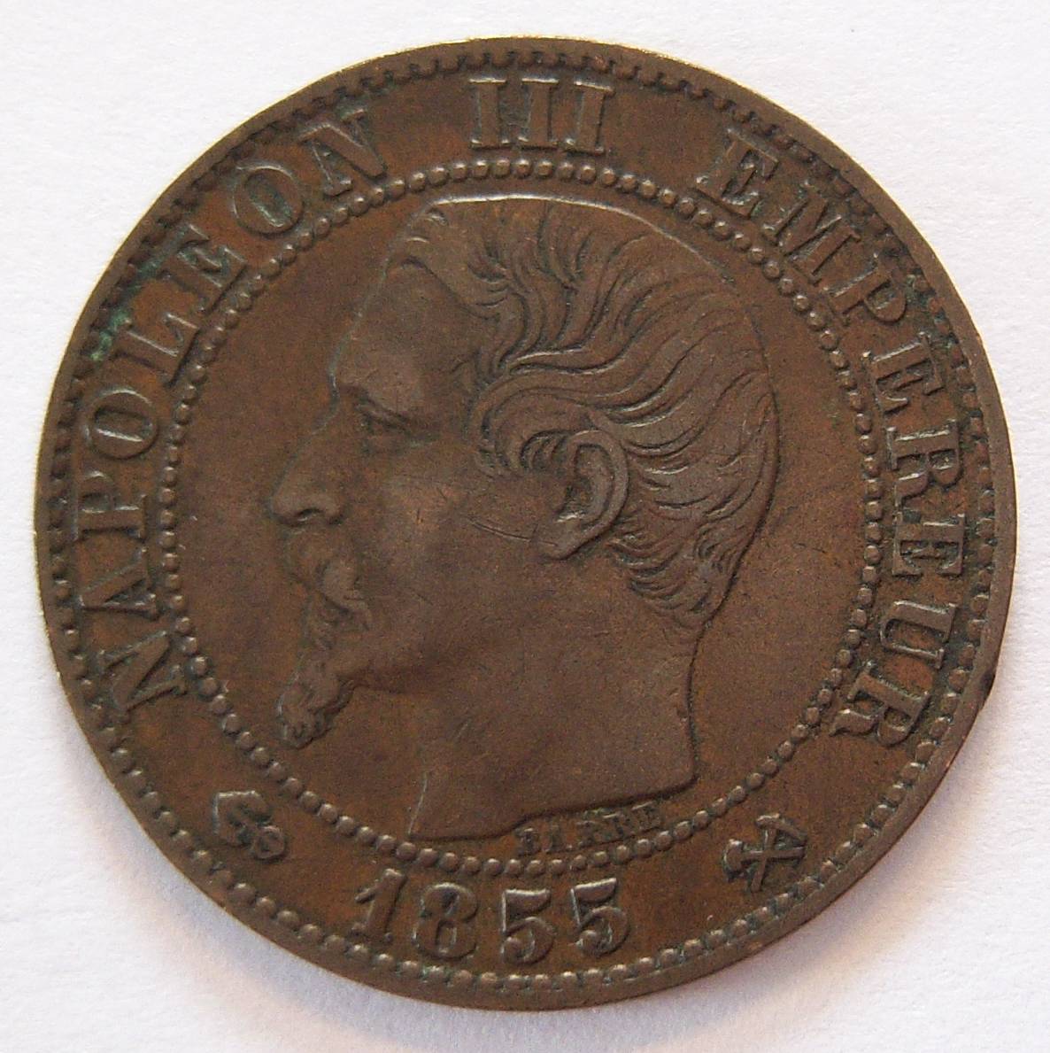  Frankreich Cinq 5 Centimes 1855 B   