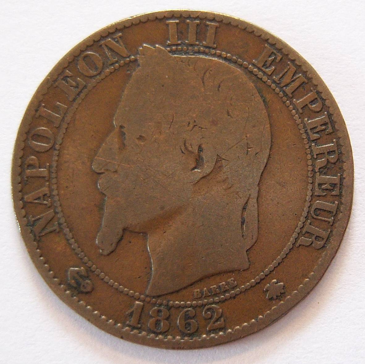  Frankreich Cinq 5 Centimes 1862 A   