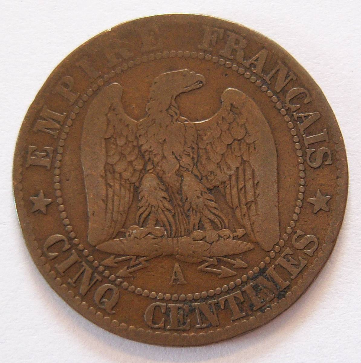  Frankreich Cinq 5 Centimes 1862 A   