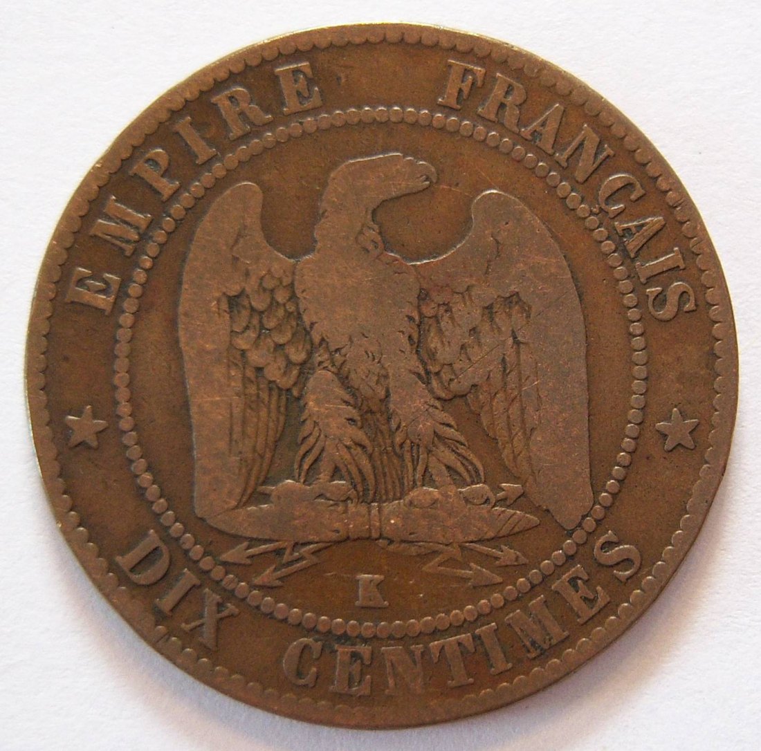  Frankreich Dix 10 Centimes 1864 K   