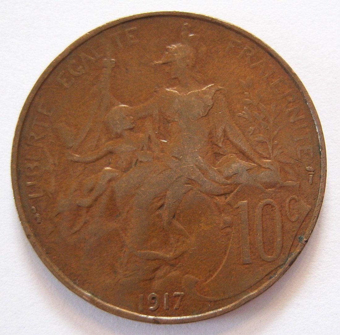  Frankreich 10 Centimes 1917   