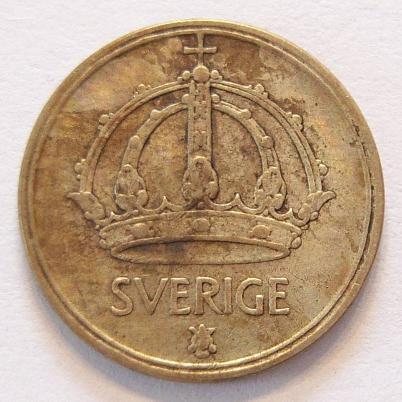  Schweden 10 Öre 1950 Silber   