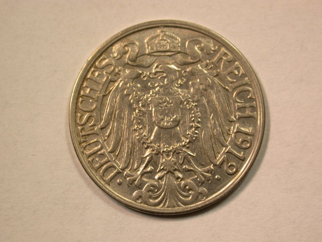  D10  KR  25 Pfennig  1912 F in vz  Originalbilder   