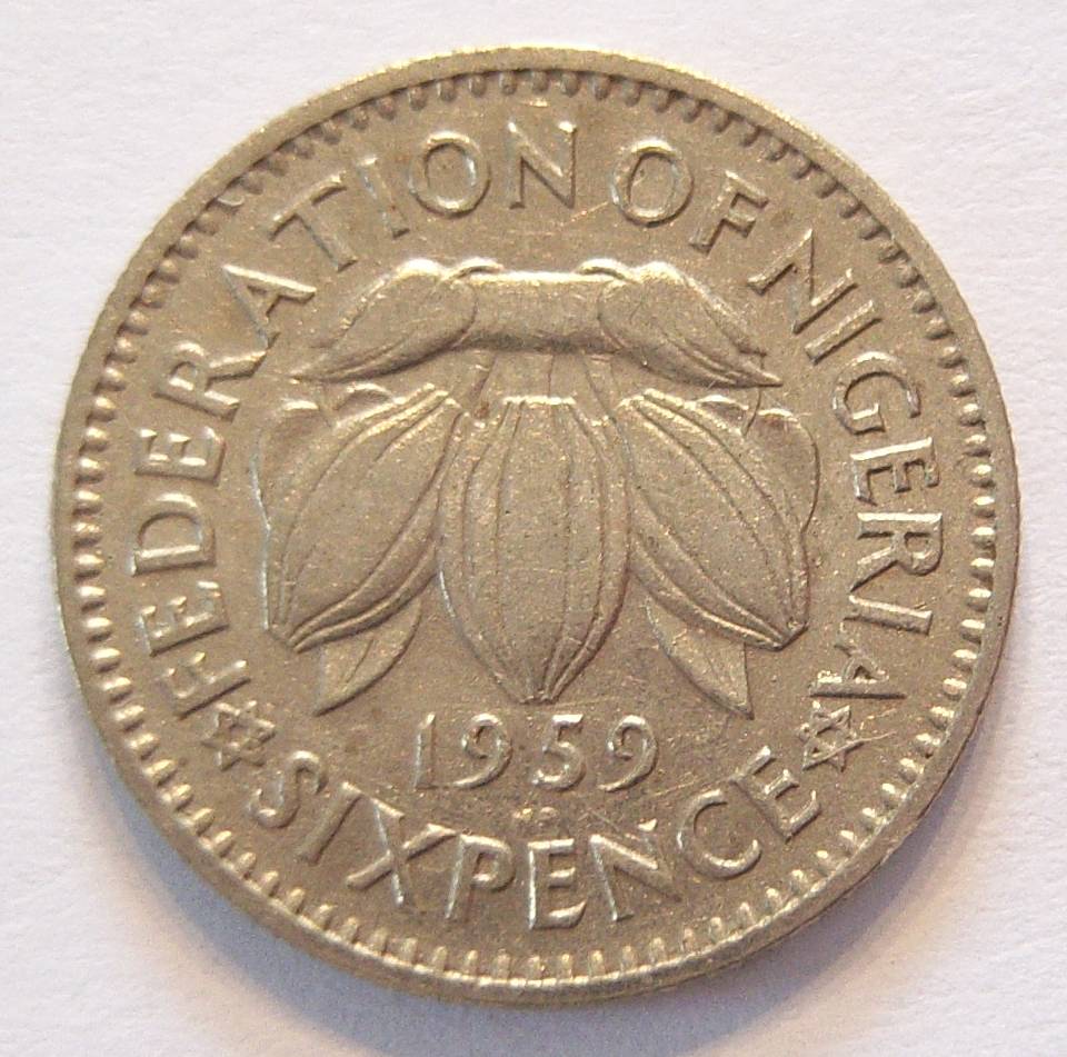  Nigeria 6 Pence 1959   