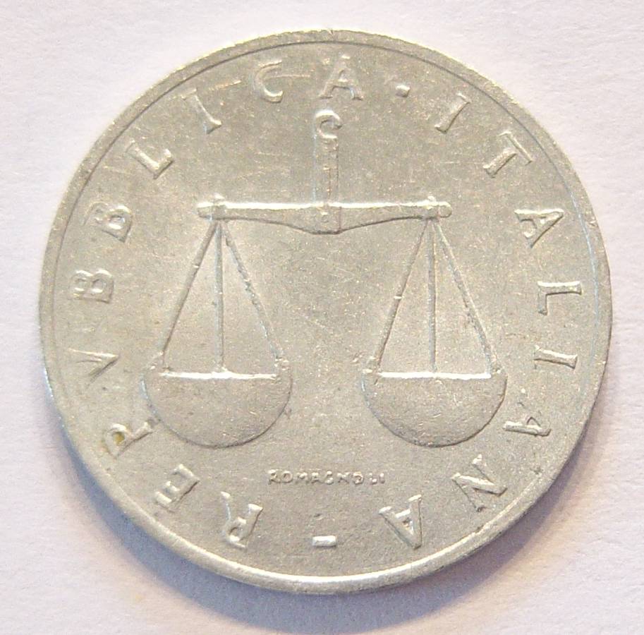  Italien 1 Lira 1954 Alu   