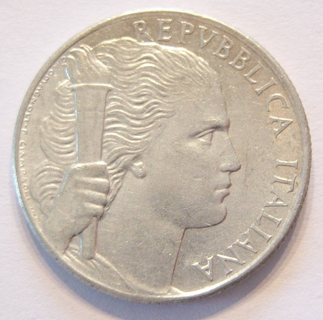  Italien 5 Lire 1950 Alu   