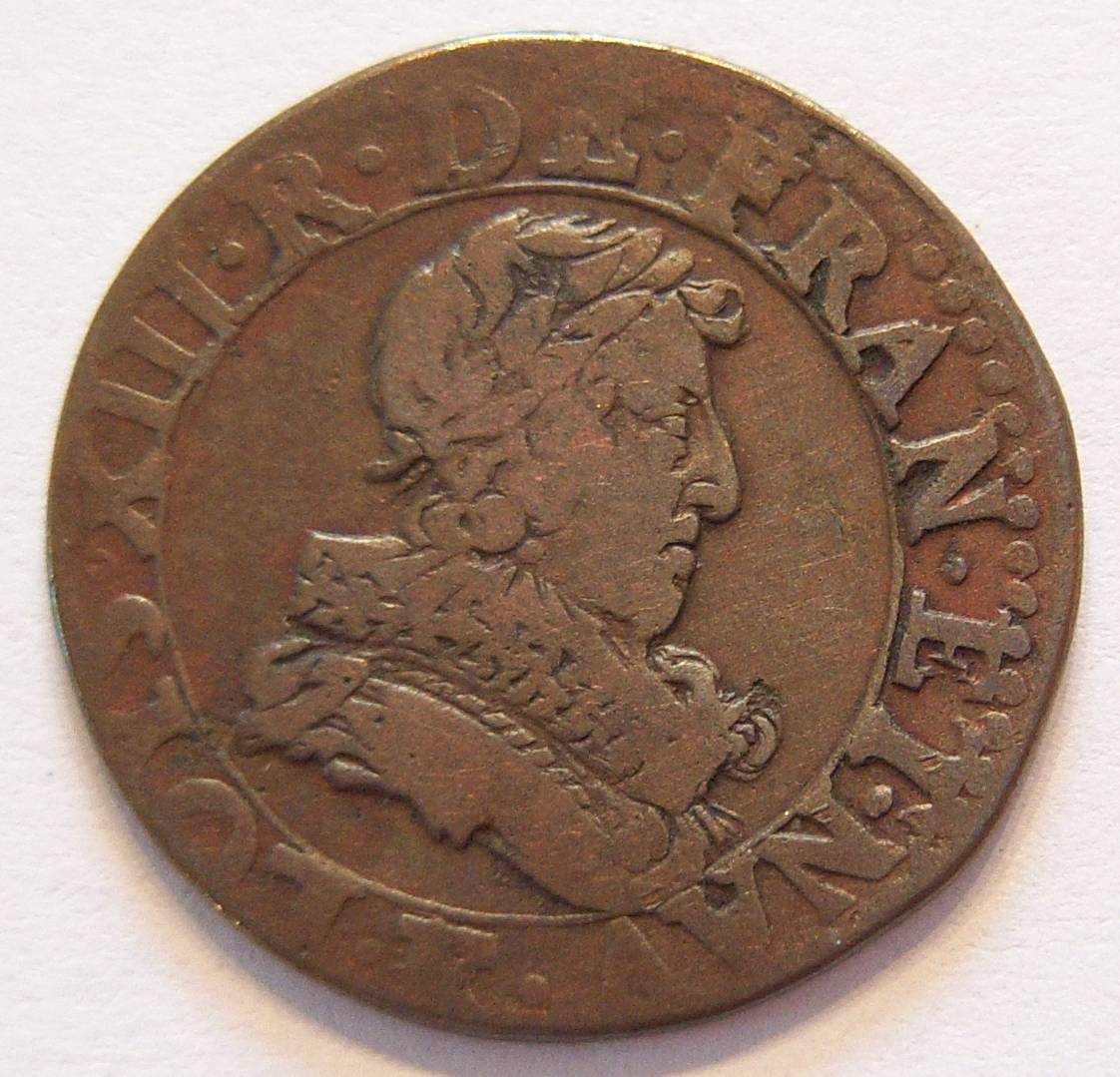  Frankreich Louis XIII. Double Tournois 1631   