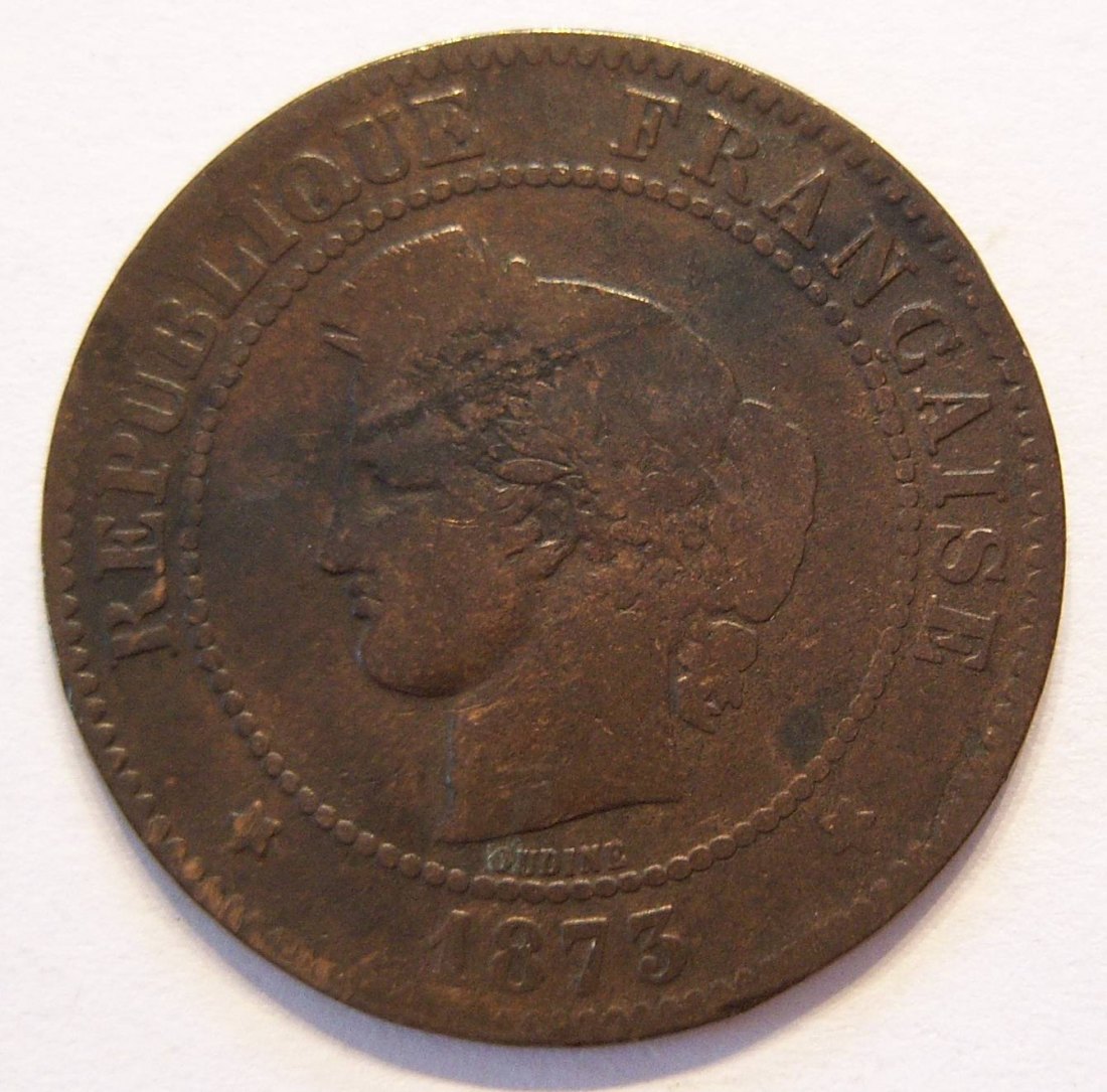  Frankreich 5 Centimes 1873 K   