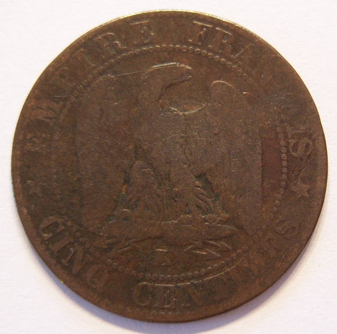  Frankreich 5 Centimes 1854 K   