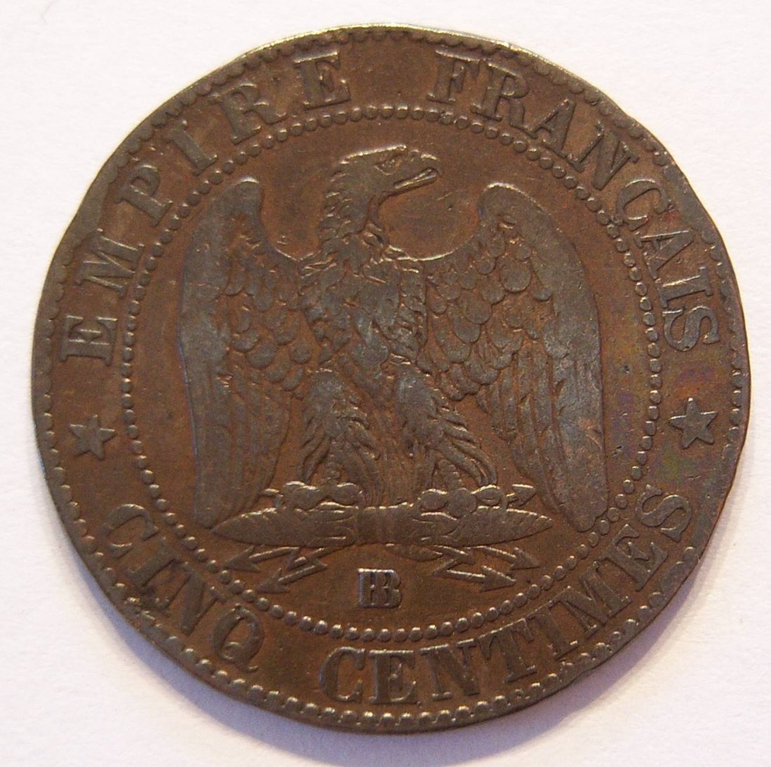  Frankreich 5 Centimes 1855 BB   