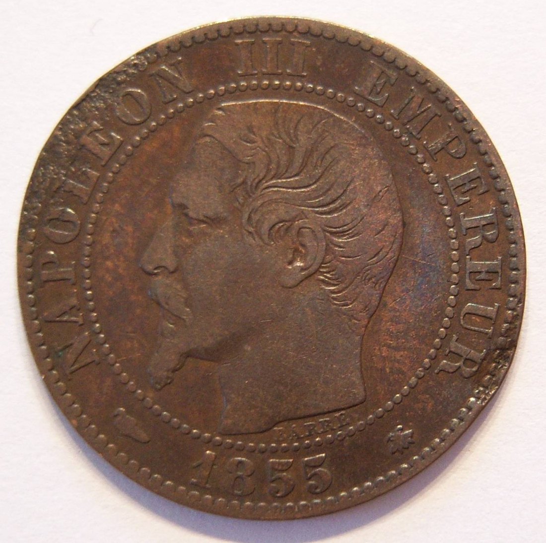  Frankreich 5 Centimes 1855 BB   