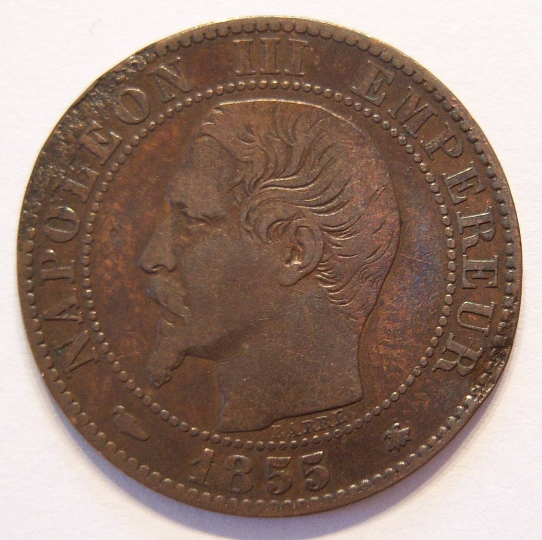  Frankreich 5 Centimes 1855 BB   