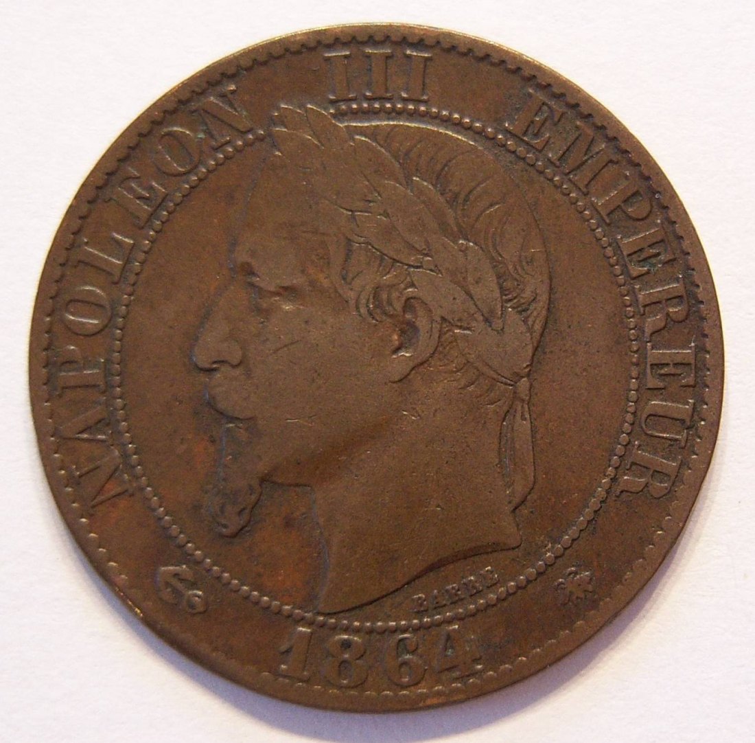  Frankreich Cinq 5 Centimes 1864 A   