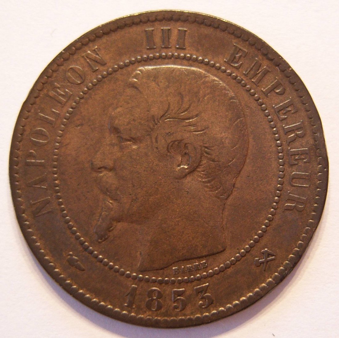  Frankreich Dix 10 Centimes 1853 B   