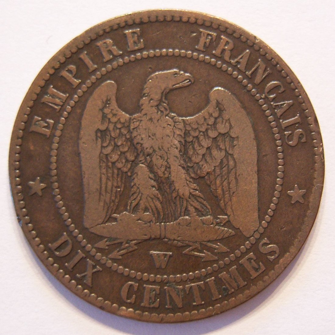  Frankreich Dix 10 Centimes 1853 W   