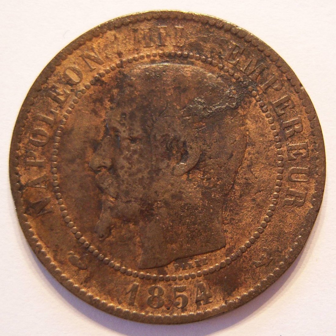  Frankreich Dix 10 Centimes 1854 W   