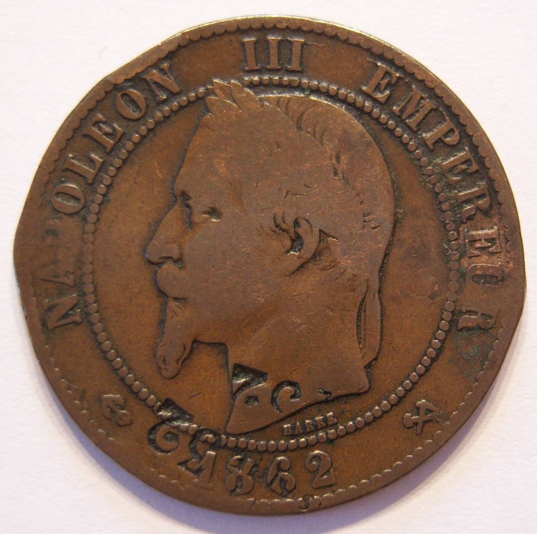  Frankreich Dix 10 Centimes 1862 K   