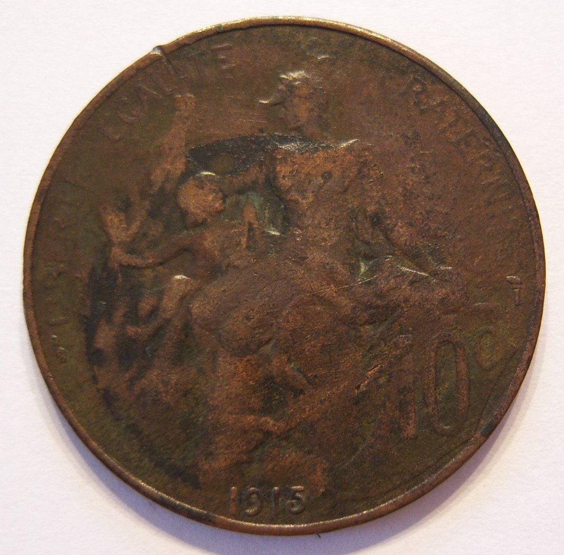  Frankreich 10 Centimes 1915   