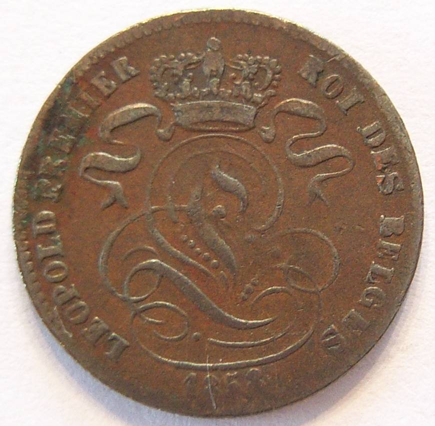  Belgien 1 Centime 1858   