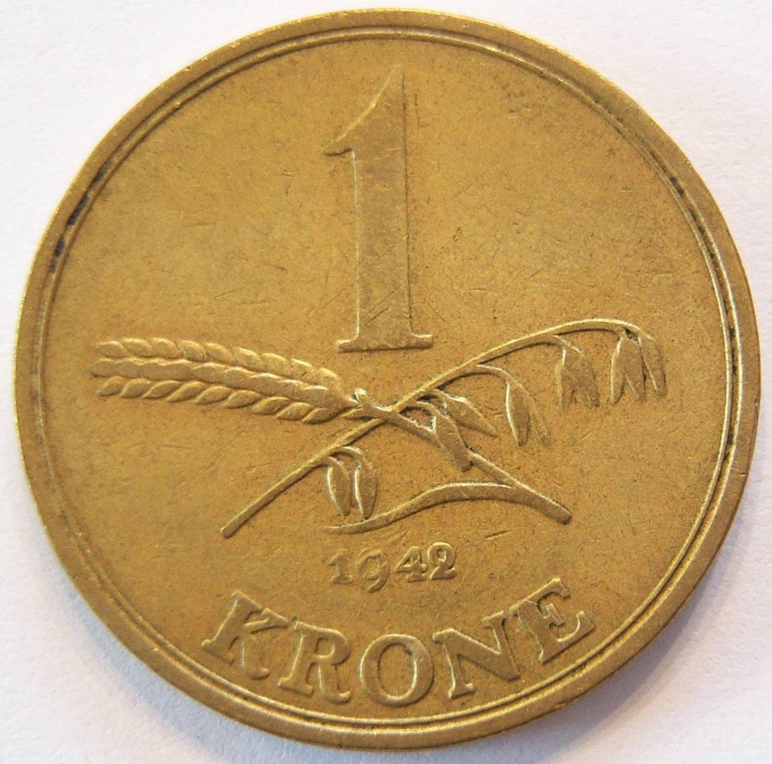  Dänemark 1 Krone 1942   