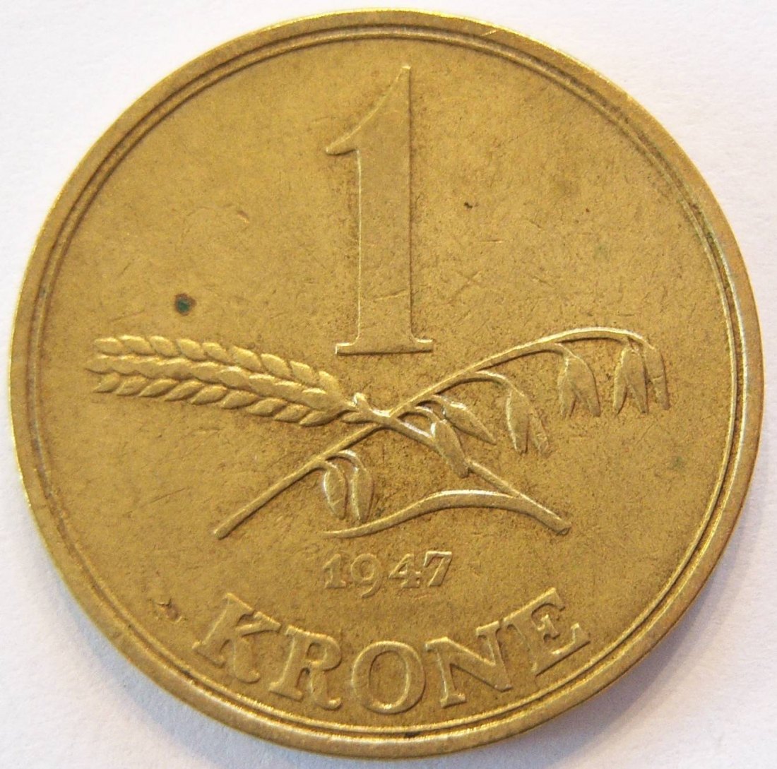  Dänemark 1 Krone 1947   