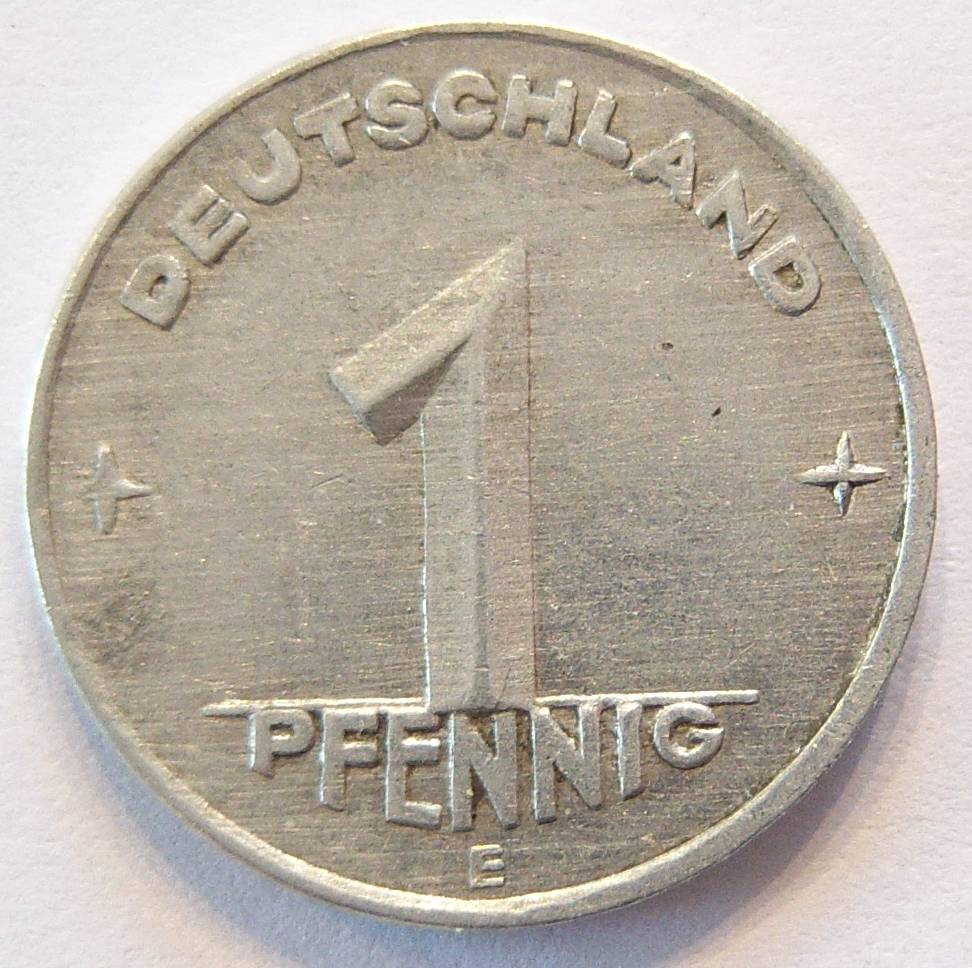  DDR 1 Pfennig 1949 E Alu   