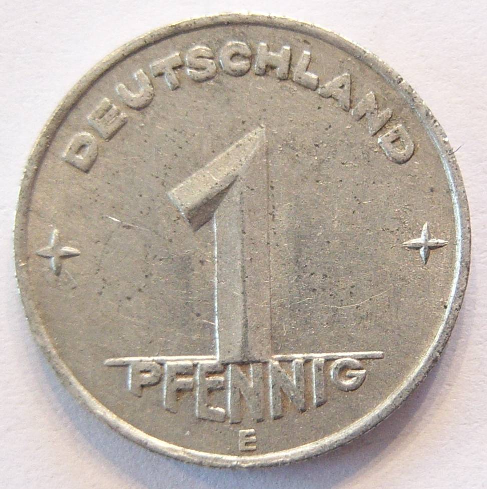  DDR 1 Pfennig 1949 E Alu   